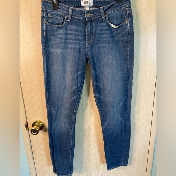PAIGE Jeans Verdugo Ankle Sz 29 Medium Mid Wash Blue Stretch $229 - Picture 1 of 7